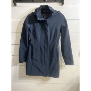The North Face Women's City Breeze Parka Waterproof Hooded Jacket Size XS Navy